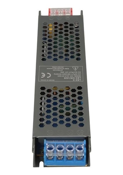 ALN-M1225 12 Volt 25 Amper 210X25X18MM Ultra Slim Metal Kasa Adaptör modelleri