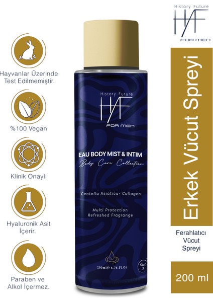 Erkek Intim Özel Bölge Temizleyici Erkek Vücut Spreyi 200 ml
