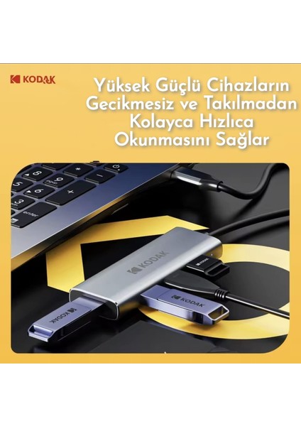 4'ün 1'i Hub Çoklayıcı CE Lisanslı Laptop/Bilgisayar-Macbook/Type-C Girişli 4 Adet Usb Girişli Metal Aleminyum Sağlam 5Gbps Hızlı indirimleri