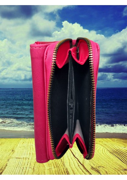 Bozuk ve Kağıt Para Bölmeli Fermuarlı Kadın Cüzdan modelleri