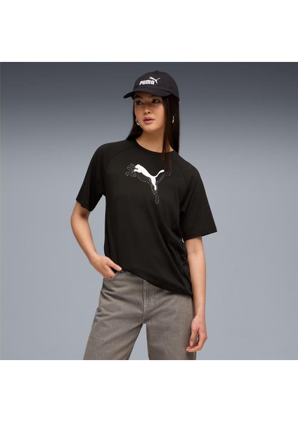 688139 01 Evostripe Graphic Tee Kadın Günlük T-Shirt