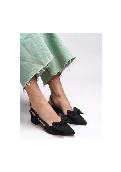 Kurdele Siyah Topuklu Ayakkabı fiyatları