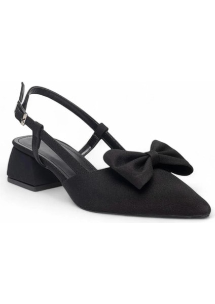 Kurdele Siyah Topuklu Ayakkabı modelleri