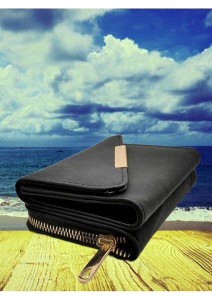 Bozuk ve Kağıt Para Bölmeli Fermuarlı Kadın Cüzdan fiyatları