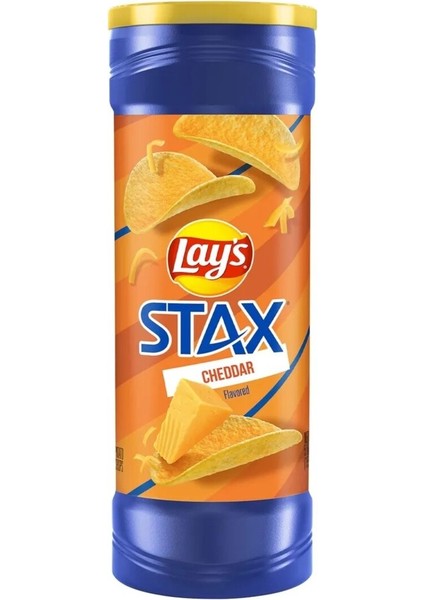 Lays Stax Cheddar Flavored Potato Crisps 155.9G