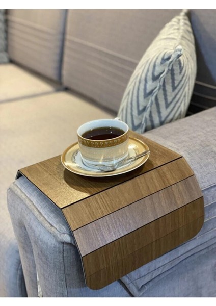 Kahverengi Koltuk Kenarı Ahşap Kaymaz Tepsi modelleri