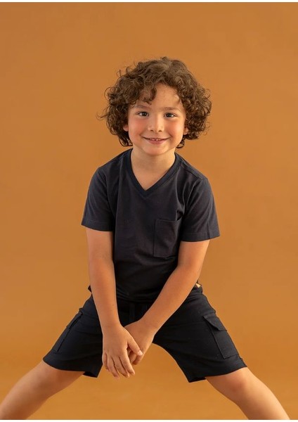 2li V Yaka Basic T-Shirt fiyatları