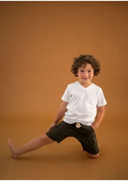2li V Yaka Basic T-Shirt modelleri