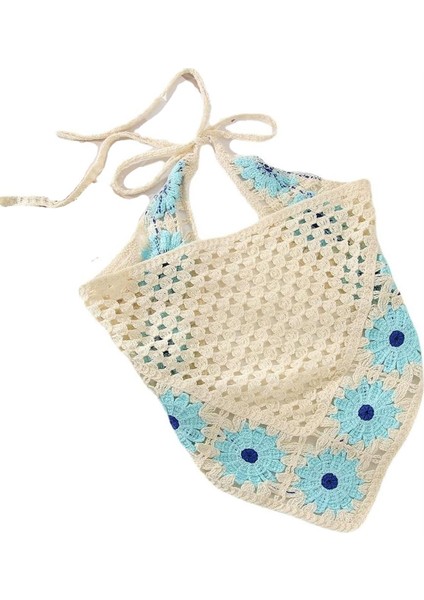 Floral Örgü Üçgen Bandana