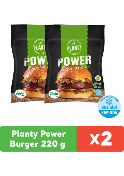 Planty Power Burger 220 gr x 2 Adet