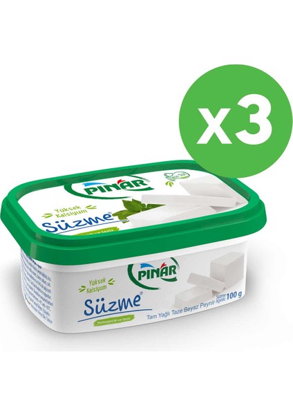 Süzme Peynir 100G x 3 Adet