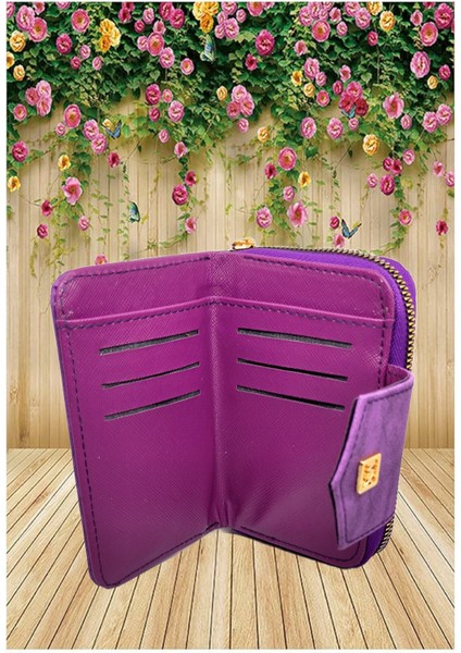 Bozuk ve Kağıt Para Bölmeli Şık Fermuarlı Kadın Cüzdan fiyatları