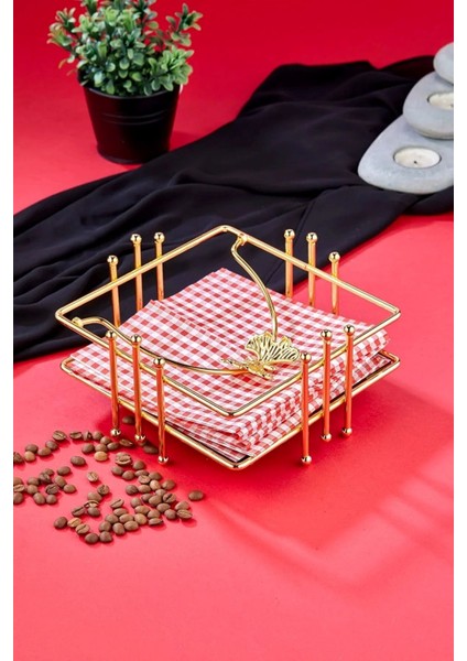 Kelebek Model Aynalı Peçetelik Paslanmaz Çelik Lüks Peçete Kutusu Gold fiyatları