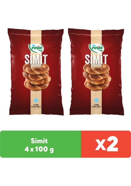 Pınaronline Simit 4'lü 100 gr x 2 Adet