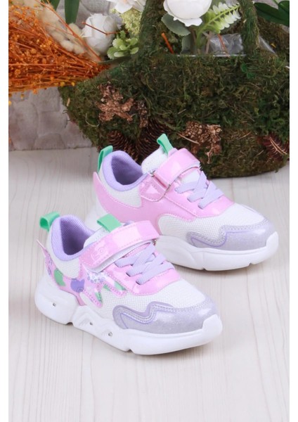 Zeta Pudra Işıklı Kız Çocuk Spor Ayakkabı