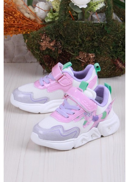 Zeta Pudra Işıklı Kız Çocuk Spor Ayakkabı modelleri