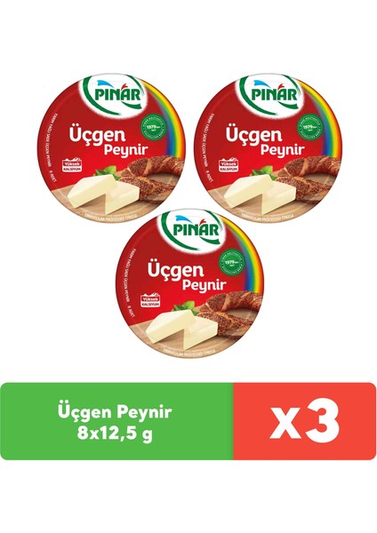 Üçgen Peynir 8'li 12,5 G x 3 Adet