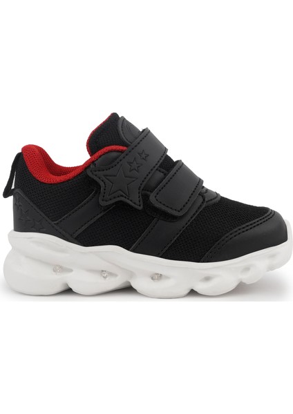 Caty Ortapedik Işıklı Siyah Bebe Spor Ayakkabı