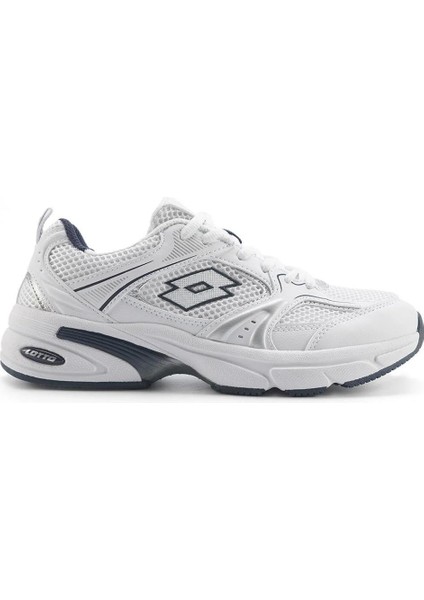 Kadın Spor Ayakkabı Beyaz-Lacivert Tekstil Üst Düz Taban Yapısı ile Rahat Kullanım