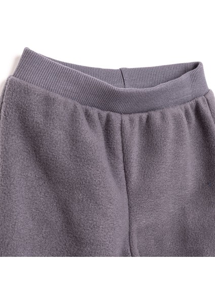 Erkek Bebek Basic Pantolon Polar Ribanalı Paça Koyu Gri modelleri