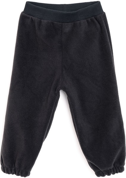 Erkek Bebek Basic Pantolon Polar Ribanalı Paça Koyu Gri