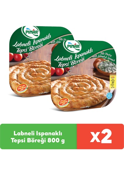 Labne-Ispanak Tepsi Böreği 800 G x 2 Adet