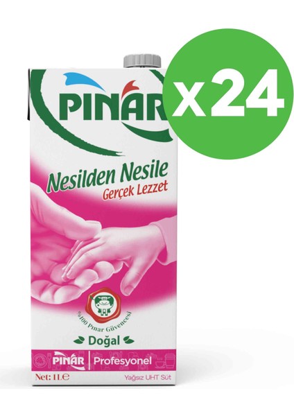 Profesyonel Yağsız Süt 1 L x 24 Adet