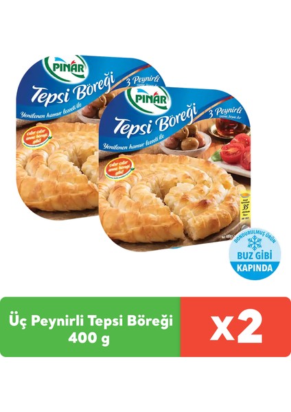 Üç Peynirli Tepsi Böreği 400 gr x 2 Adet