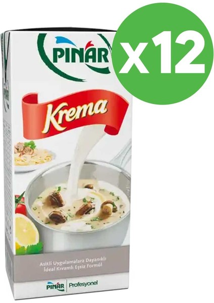 Krema (%35 Yağlı) 1 L x 12 Adet