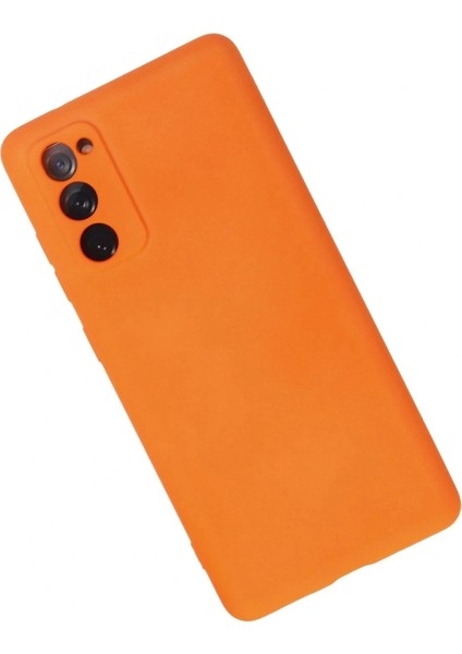 Samsung Galaxy S20 Fe Kılıf Nano Içi Kadife Silikon - Turuncu modelleri
