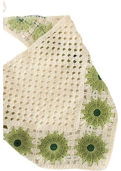 Floral Örgü Üçgen Bandana modelleri