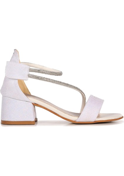 Simli Kız Çocuk 4 cm Topuklu Sandalet Abiye Ayakkabı fiyatları