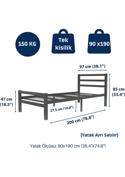 Buhara Tek Kişilik Metal Ferforje Karyola indirimleri