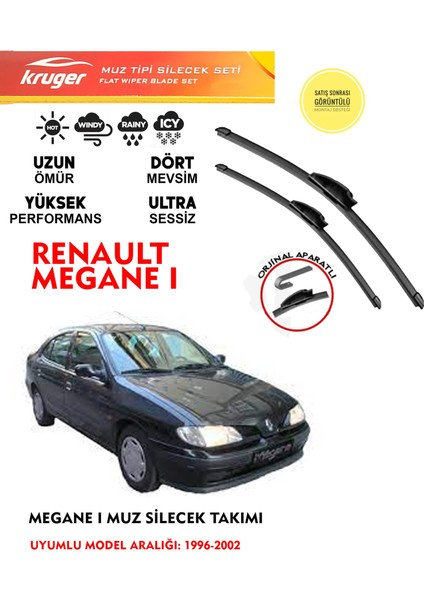 Megane 1 Muz Silecek Takımı 1997 Model Araca Özel . Aparat