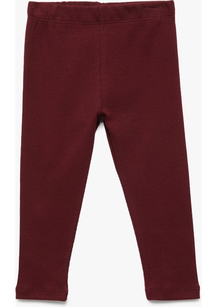 Pamuklu Kaşkorse Beli Lastikli Basic Uzun Tayt