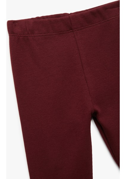 Pamuklu Kaşkorse Beli Lastikli Basic Uzun Tayt modelleri