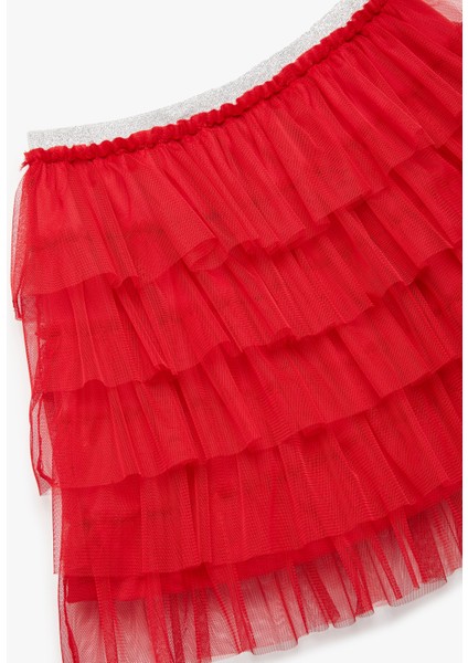 Katlı Beli Lastikli Astarlı Tütü Etek modelleri