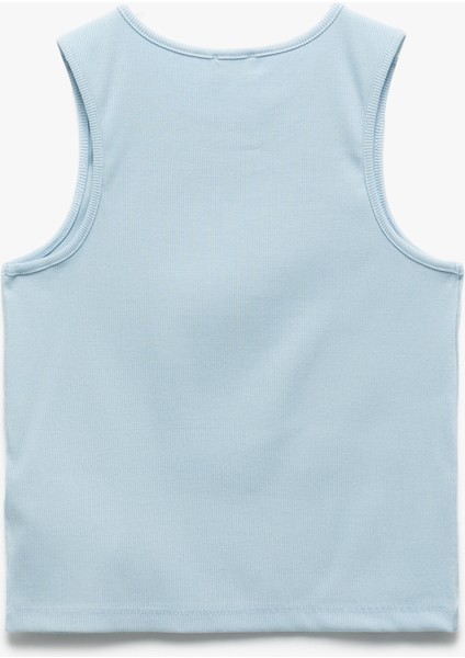 Fiyonklu Taş Detaylı Pamuklu Ribanalı Crop Atlet fiyatları