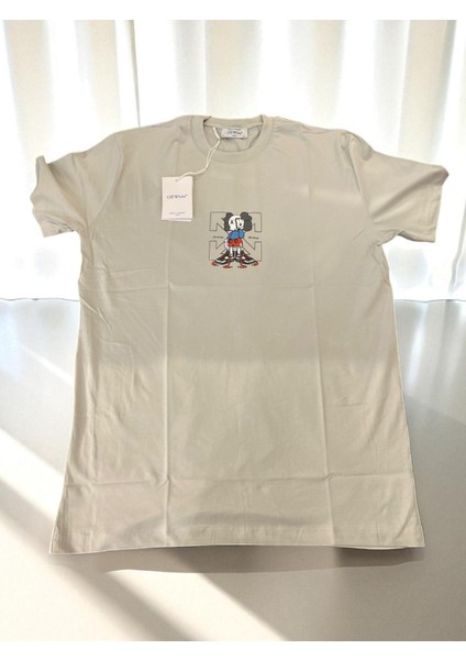 Off Whıte Sırtbaskılı Unisex T-Shirt