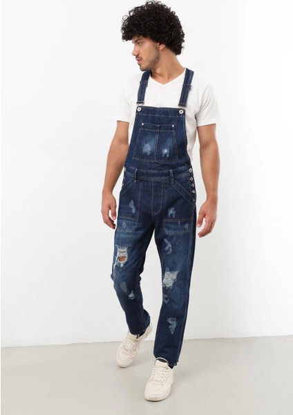 Erkek Jean Tulum Pantolon Lacivert