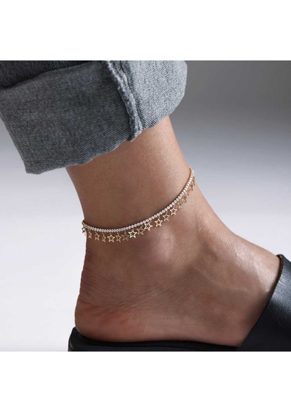 Sıra Taşlı Yıldızlı Halhal