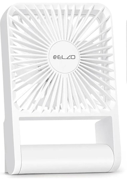 Elzo Küçük Masa Vantilatörü, 4000MAH, Mini Masa Vantilatörü, Katlanabilir Seyahat Fanı, Ultra Sessiz USB Şarj ile Çalışan Fan, 3 Hız Ayarlanabilir 225° Eğimli Ayakta Asılı Vantilatör