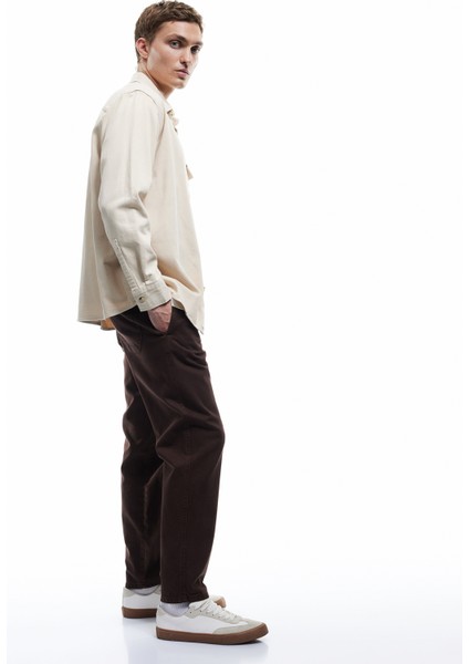 Cep Detaylı Pamuklu Straight Fit Beli Bağcıklı Gabardin Pantolon fiyatları