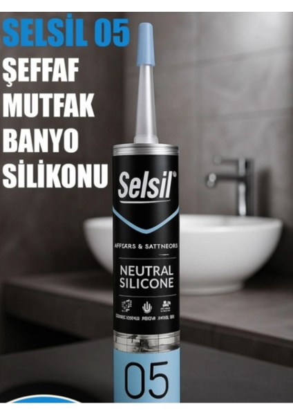 Duşakabin Silikonu Şeffaf 280 ml (5 Adet), Plastik Tabanca fırsatları