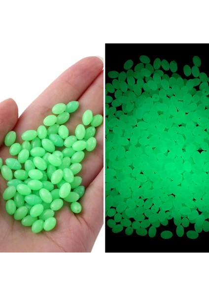 Fosforlu Glow Yeşil 4X5MM Silikon Yumuşak Boncuk Olta Takımı, Çapari, Jig Yapım Malzemesi 50 Adet fiyatları