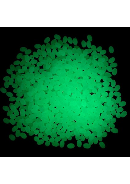 Fosforlu Glow Yeşil 4X5MM Silikon Yumuşak Boncuk Olta Takımı, Çapari, Jig Yapım Malzemesi 50 Adet