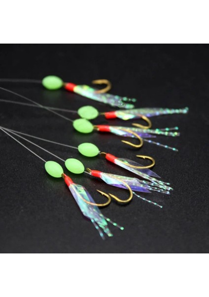 Fosforlu Glow Yeşil 4X5MM Silikon Yumuşak Boncuk Olta Takımı, Çapari, Jig Yapım Malzemesi 50 Adet