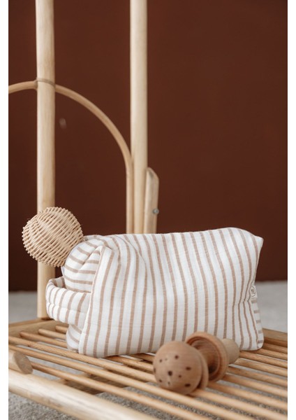 Müslin Bebek Bakım Çantası | Line Series - Coral