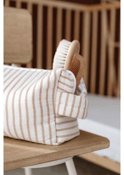 Müslin Bebek Bakım Çantası | Line Series - Beige modelleri