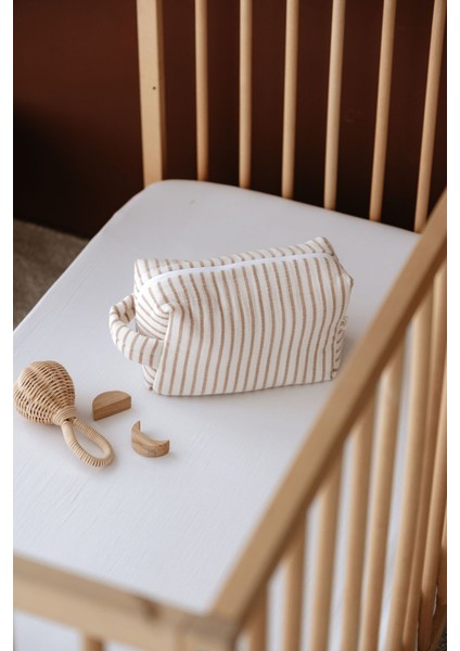 Müslin Bebek Bakım Çantası | Line Series - Beige fırsatları